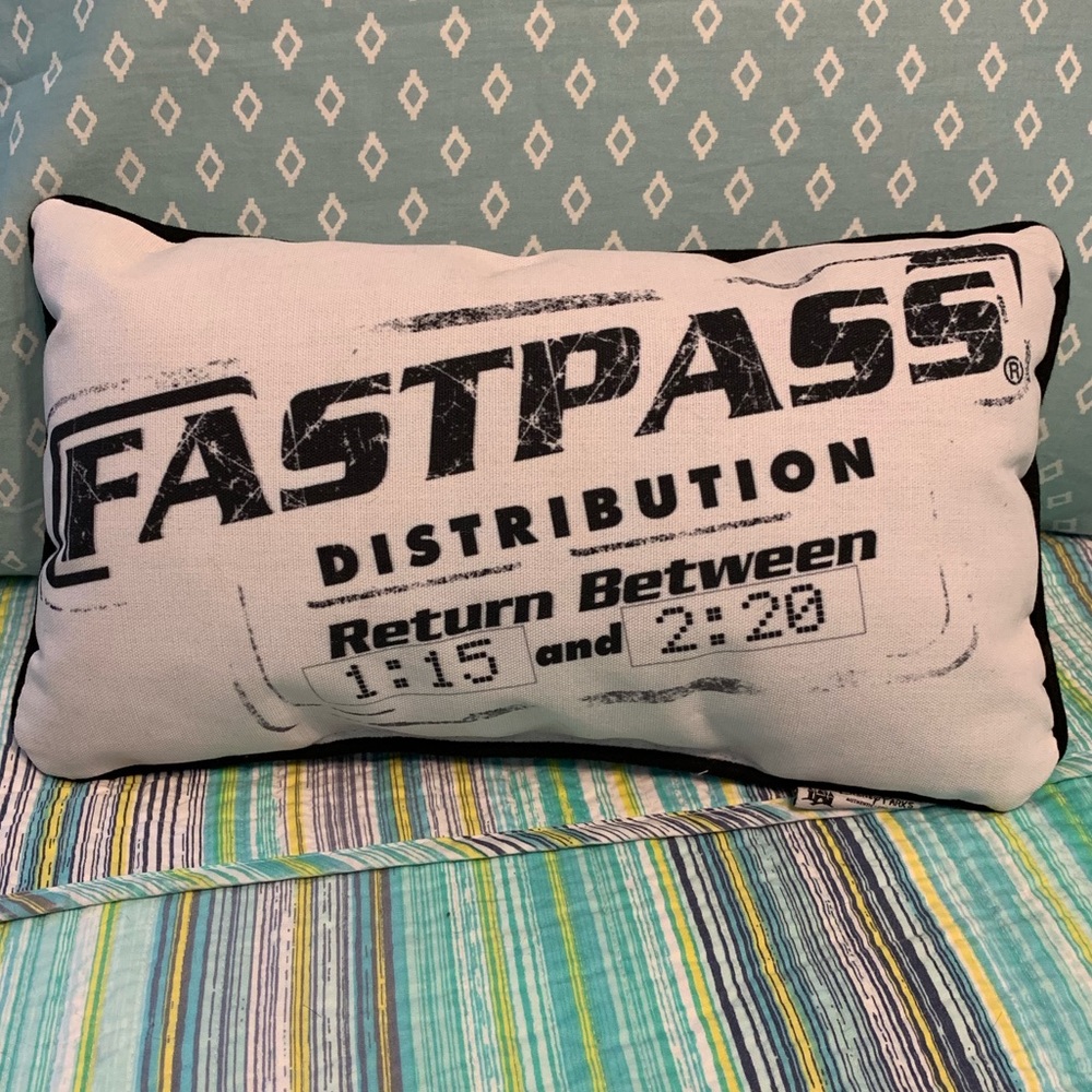Disney Fast Pass Throw Pillow